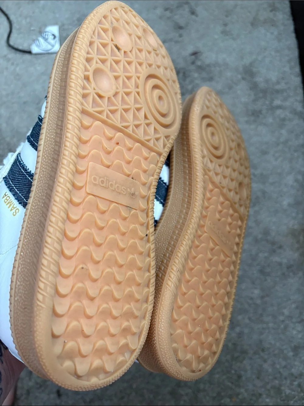 adidas Mens Sneakers in White, Denim and Gum